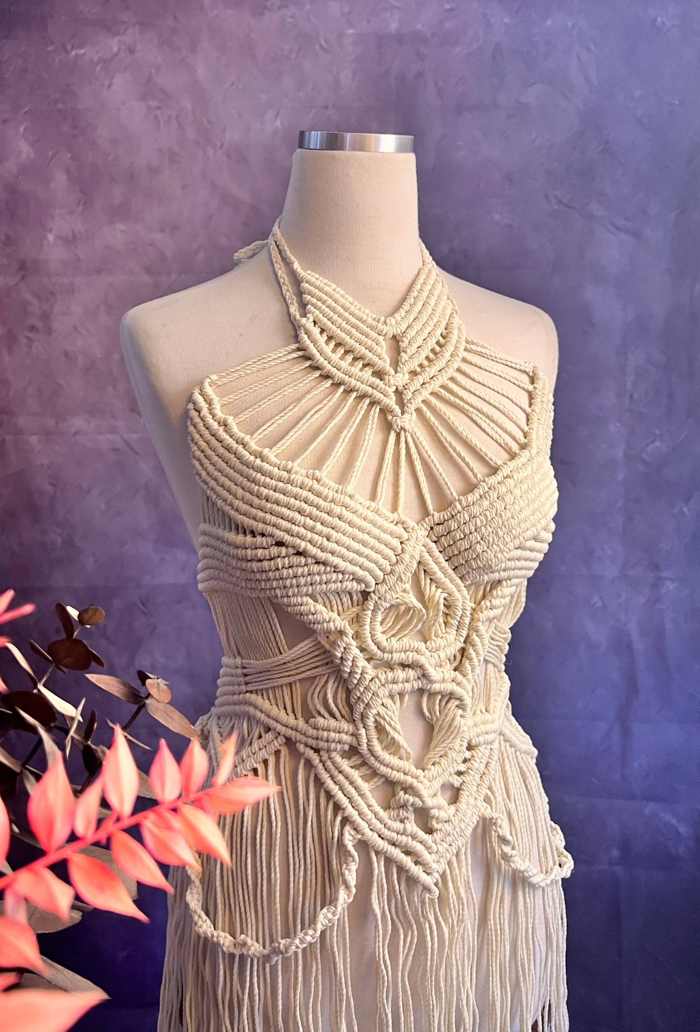 Off White Macramé Dress – Ceiba LA Off White Macramé Dress – Ceiba LA