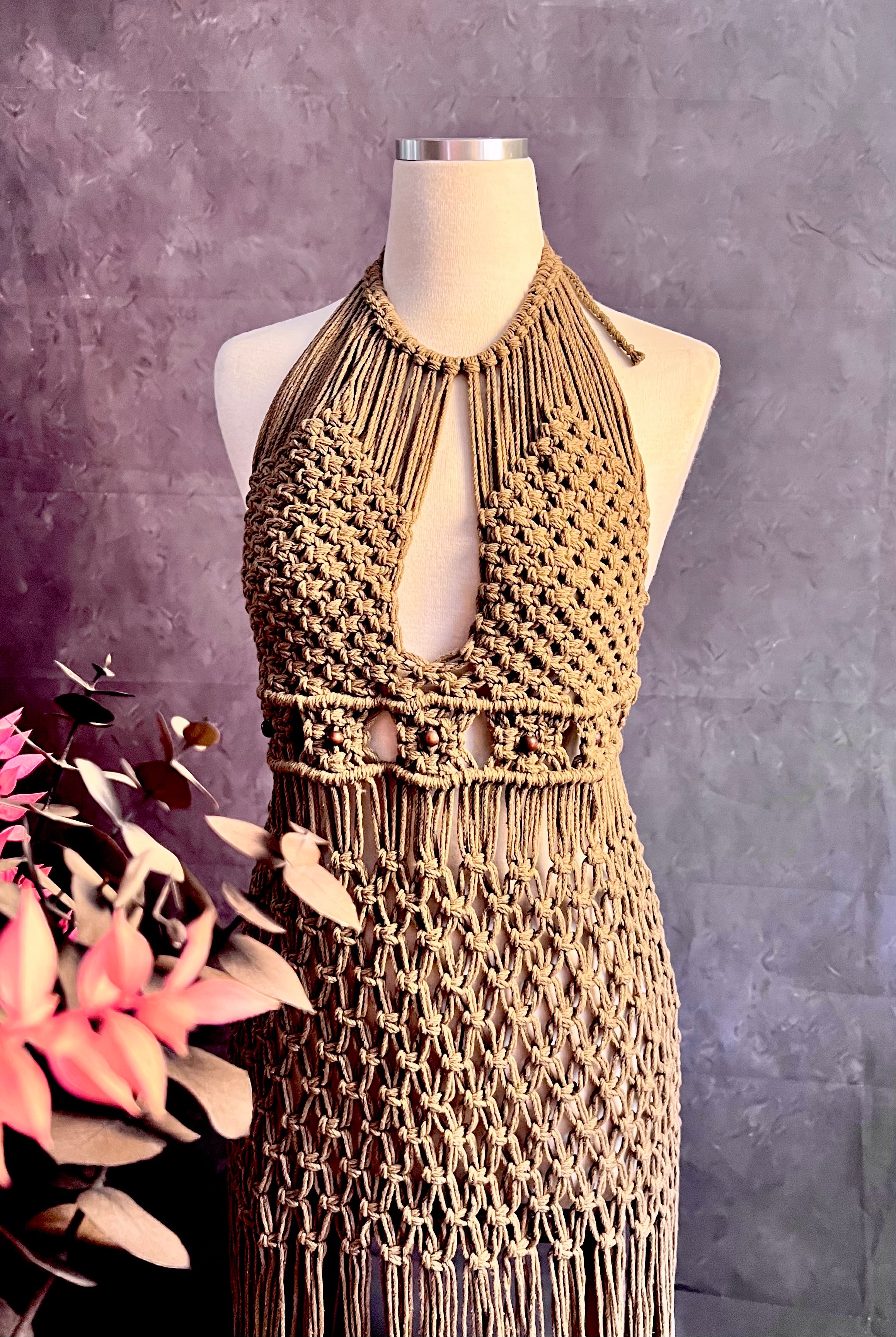 olive Macramé dress – Ceiba LA olive Macramé dress – Ceiba LA