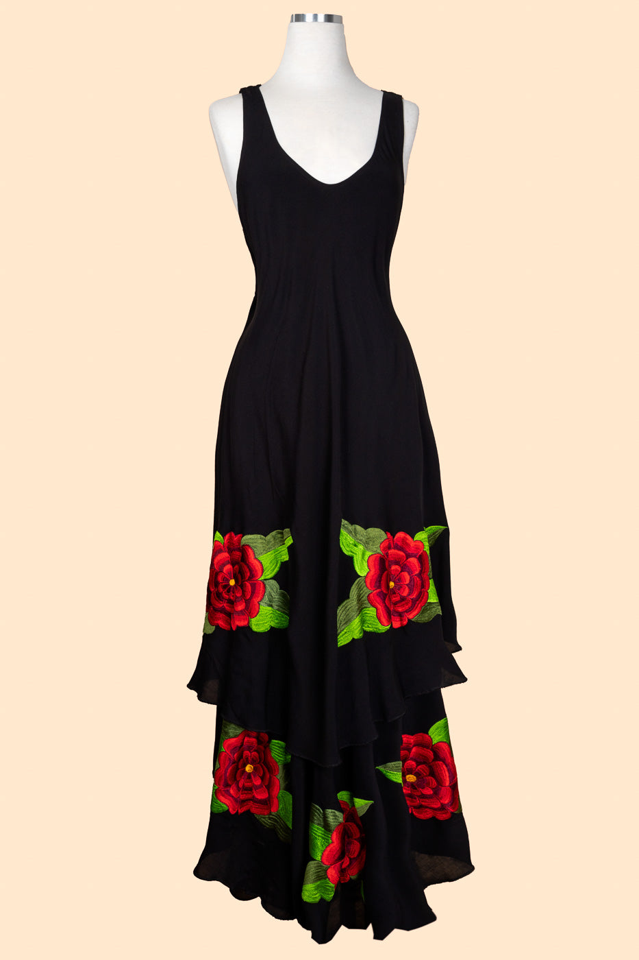 Black on Black Double Tier Dress