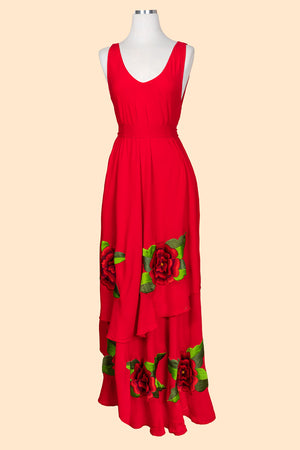 Red On Red Double Tier Dress