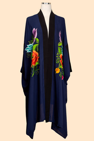 Power Flower Open Sleeve Robe