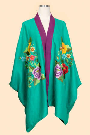Orchids Blooming Open Sleeve Wrap